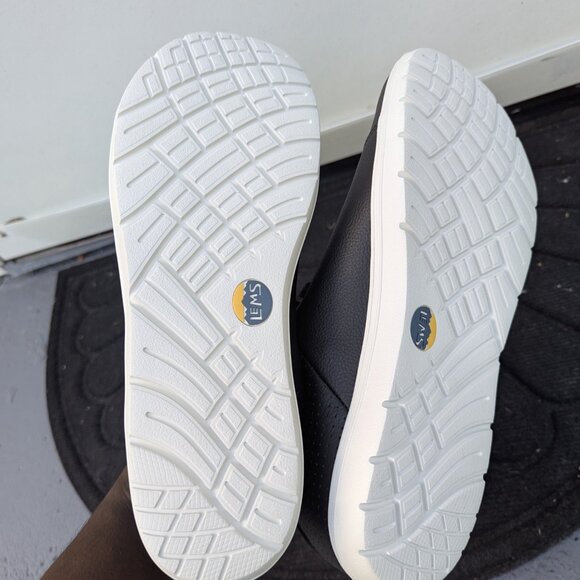 Lems Shoes Men's Kourt Black Leather Barefoot Sneakers M12.5 - Picture 6 of 7